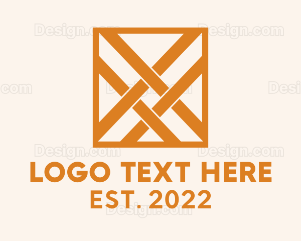 Orange Square Weave Textile Logo