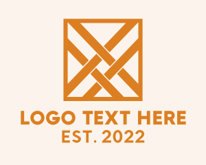 Orange Square Weave Textile  logo