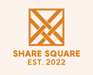 Orange Square Weave Textile  logo design