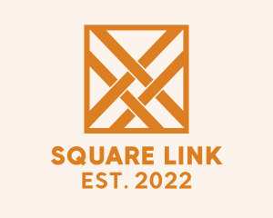 Orange Square Weave Textile  logo design