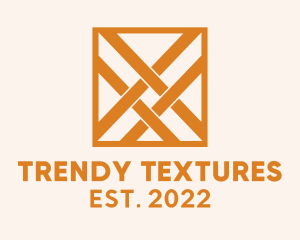 Orange Square Weave Textile  logo design