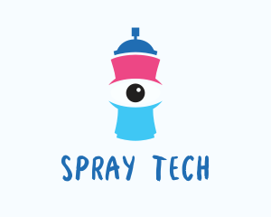 One Eyed Spray Can logo design