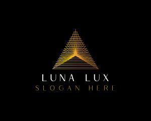 Luxe Pyramid Triangle logo design