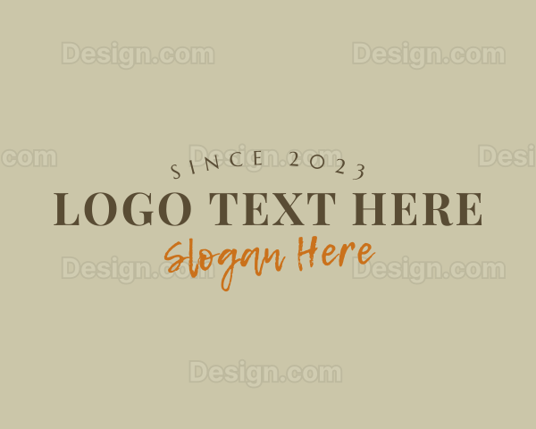 Stylish Retro Wordmark Logo