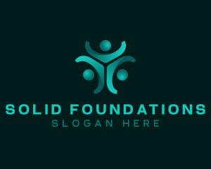 People Organization Foundation logo design