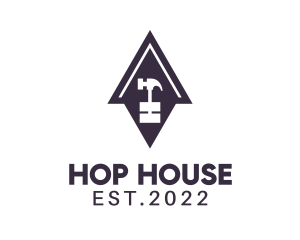 House Maintenance Hammer  logo design