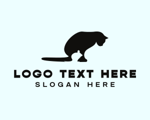 Cat & Mouse Silhouette logo