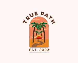 Pathway Road Beach logo design