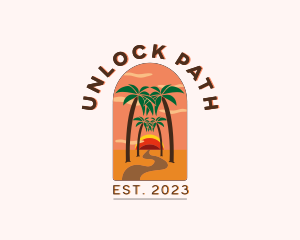 Pathway Road Beach logo design