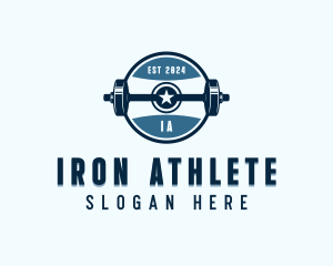 Barbell Workout Gym logo design