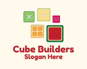 Cube Fresh Fruits logo design