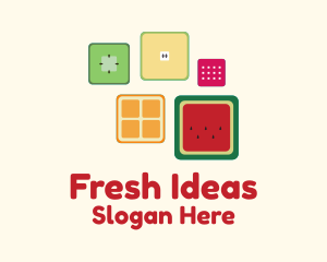 Cube Fresh Fruits logo design
