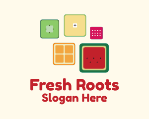 Cube Fresh Fruits logo design