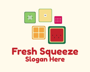 Cube Fresh Fruits logo design