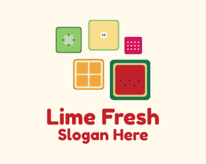 Cube Fresh Fruits logo design