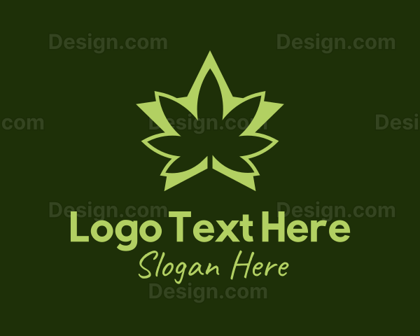 Green Weed Star Logo