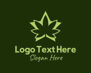 Green Weed Star logo