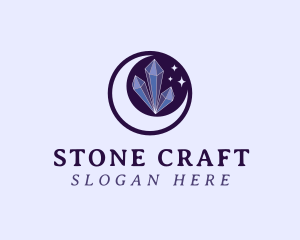 Crystal Moon Stars logo design