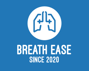 Blue Respiratory Lungs Hospital logo design