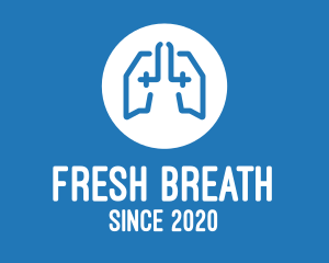 Blue Respiratory Lungs Hospital logo design