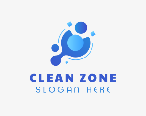 Blue Hygiene Cleaner logo design