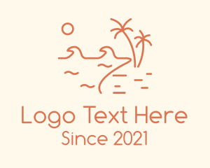 Minimalist Summer Beachfront logo