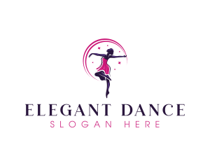 Dancing Woman Ballerina  logo design