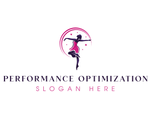 Dancing Woman Ballerina  logo design