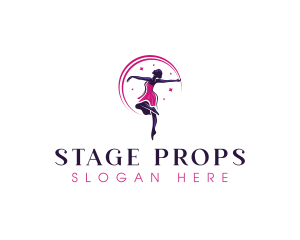 Dancing Woman Ballerina  logo design