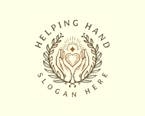 Help Charity Hand Heart  logo design