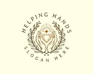 Help Charity Hand Heart  logo design