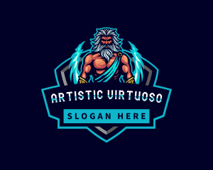 Zeus Greek Mythology Gaming logo design