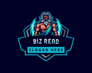 Zeus Greek Mythology Gaming logo design