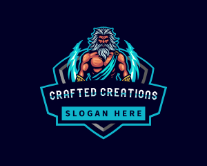 Zeus Greek Mythology Gaming logo design