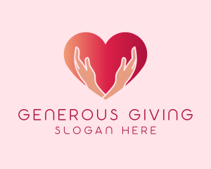 Heart Giving Charity logo design
