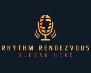 Electronic Lightning Microphone logo design