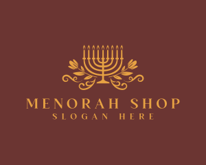 Hannukah Flower Candle logo