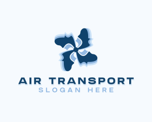 Fan Propeller HVAC logo design