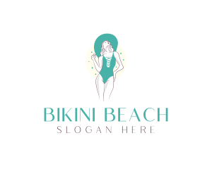 Elegant Green Swimwear  logo design