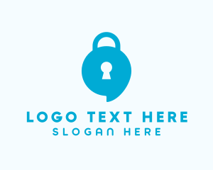 Blue Security Lock Chat logo