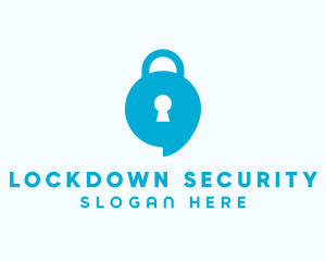 Blue Security Lock Chat logo