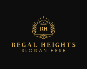 Regal Crown Wreath Boutique logo design