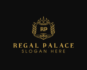 Regal Crown Wreath Boutique logo design