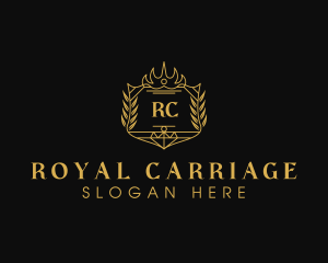 Regal Crown Wreath Boutique logo design