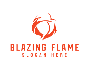 Heat Flame Energy  logo design