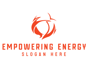 Heat Flame Energy  logo design