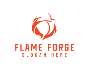 Heat Flame Energy  logo design