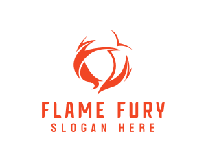 Heat Flame Energy  logo design