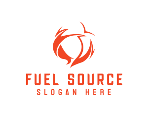 Heat Flame Energy  logo design