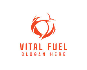 Heat Flame Energy  logo design